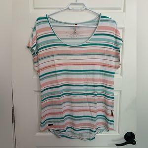 Ragwear vegan striped T-shirt large